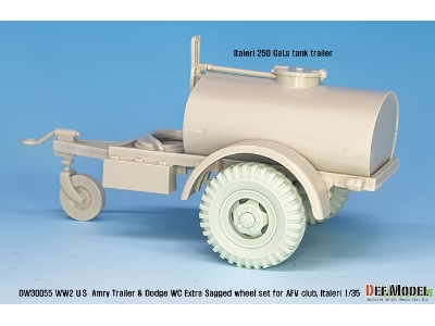 Ww2 U.S Trailer And Dodge Wc Extra Sagged Wheel Set (For Wc6x6, M101 Trailer) - image 6
