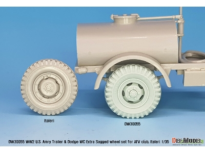 Ww2 U.S Trailer And Dodge Wc Extra Sagged Wheel Set (For Wc6x6, M101 Trailer) - image 9