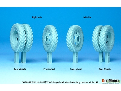 U.S. G7107(G506) Cargo Truck Early Type Wheel Set - image 1