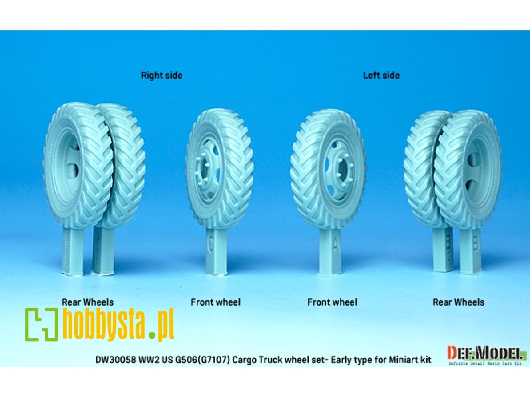 U.S. G7107(G506) Cargo Truck Early Type Wheel Set - image 1