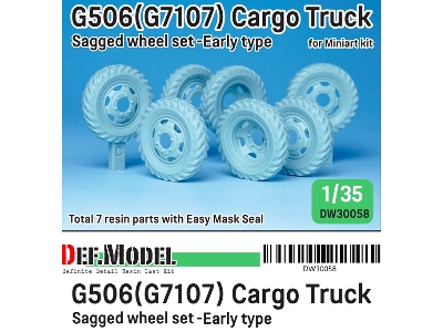 U.S. G7107(G506) Cargo Truck Early Type Wheel Set - image 2