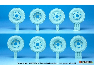 U.S. G7107(G506) Cargo Truck Early Type Wheel Set - image 3