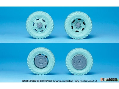 U.S. G7107(G506) Cargo Truck Early Type Wheel Set - image 8