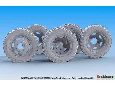 U.S. G7107(G506) Cargo Truck Early Type Wheel Set - image 9