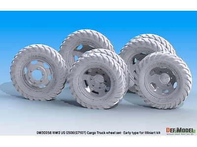 U.S. G7107(G506) Cargo Truck Early Type Wheel Set - image 10