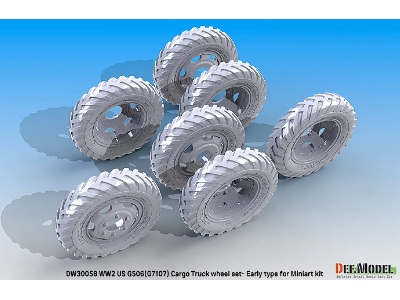 U.S. G7107(G506) Cargo Truck Early Type Wheel Set - image 11