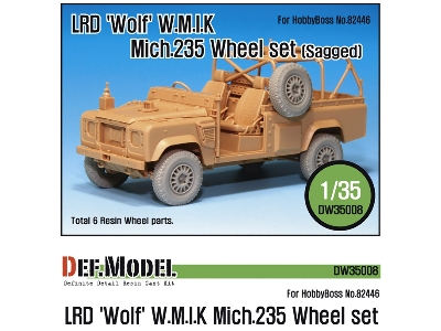 Lrd Xd Wolf 'w.M.I.K' Mich.235 Sagged Wheel Set (For Hobbyboss 1/35) - image 1