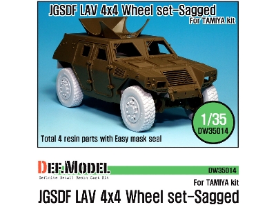 Gsdf Lav 4x4 Sagged Wheel Set (For Tamiya 1/35) - image 1