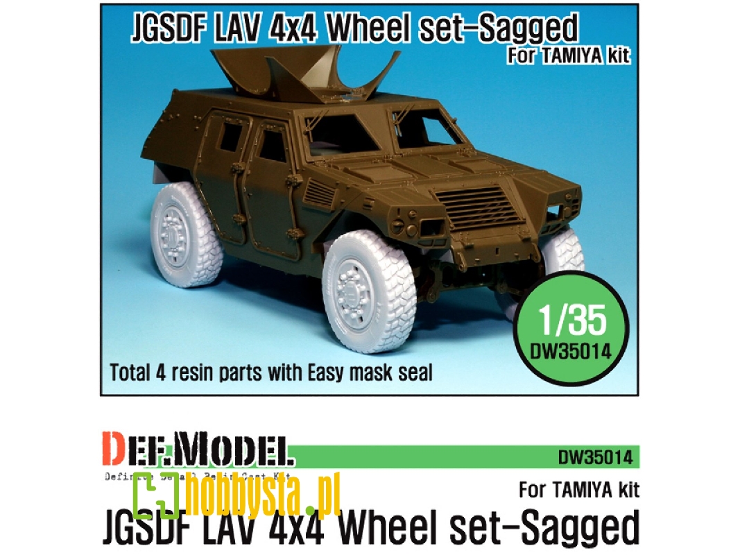 Gsdf Lav 4x4 Sagged Wheel Set (For Tamiya 1/35) - image 1