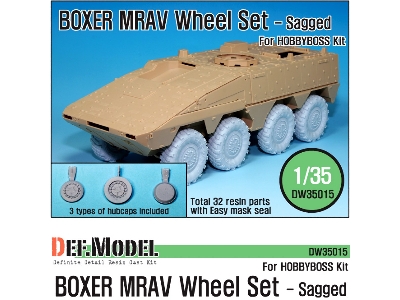 Gtk Boxer Mrav Sagged Wheel Set (For Hobbyboss 1/35) - image 1