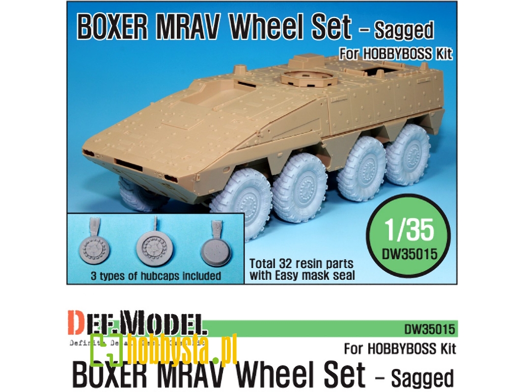Gtk Boxer Mrav Sagged Wheel Set (For Hobbyboss 1/35) - image 1