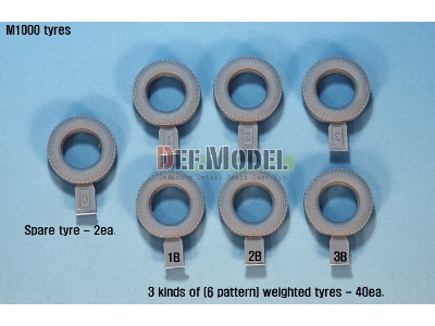 M1070/M1000hets Sagged Wheel Set (For Hobbyboss 1/35) Limited - image 3