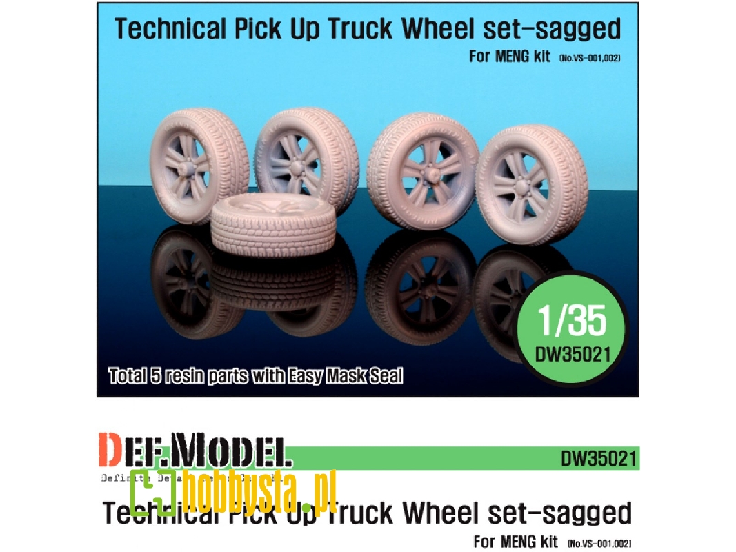 Technical Pick Up Truck Sagged Wheel Set (For Meng 1/35) - Restocked - image 1