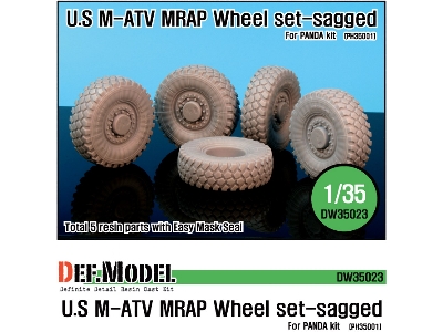 U.S M-atv Sagged Wheel Set (For Panda 1/35) - image 1