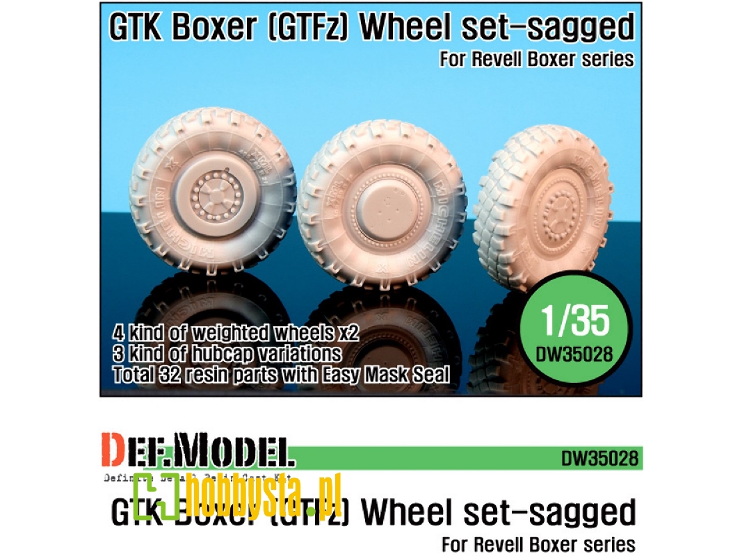 Gtk Boxer (Gtfz) Sagged Wheel Set (For Revell 1/35) - image 1