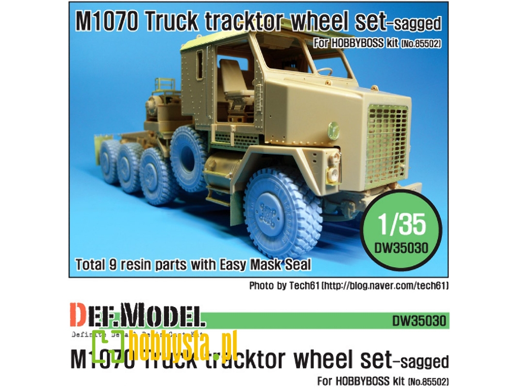 M1070 Truck Tractor Sagged Wheel Set (For Hobbyboss 1/35) - image 1
