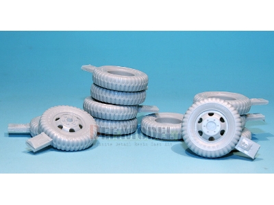 U.S M35 Cargo Truck Gy Sagged Wheel Set (For Afv Club M35a1/2) - image 3