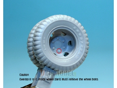 U.S M35 Cargo Truck Gy Sagged Wheel Set (For Afv Club M35a1/2) - image 6