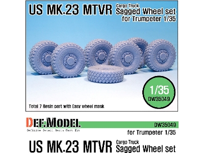 Us Mk.23 Mtvr Sagged Wheel Set (For Trumpeter 1/35) - image 1