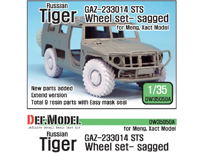 Gaz-233014 Sts Tiger Sagged Wheel Set (For Meng,xact 1/35) - image 1