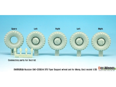 Gaz-233014 Sts Tiger Sagged Wheel Set (For Meng,xact 1/35) - image 2