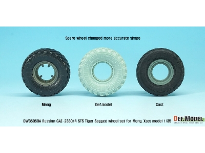 Gaz-233014 Sts Tiger Sagged Wheel Set (For Meng,xact 1/35) - image 13