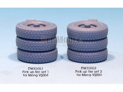 Pick Up Truck Type 2 Sagged Wheel Set 2 (For Meng Vs004 1/35) - image 9