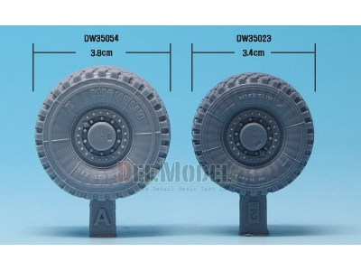 Us Army M-atv 'big' Sagged Wheel Set (For Panda 1/35) - image 3