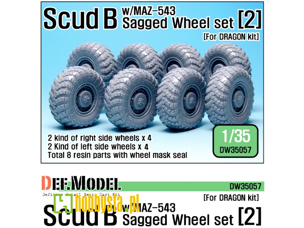 Scud B W/Maz-543 Sagged Wheel Set 2 (For Dragon 1/35) - image 1