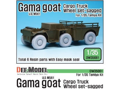 Us M561 'gama Goat' Sagged Wheel Set (For Tamiya 1/35) - image 1