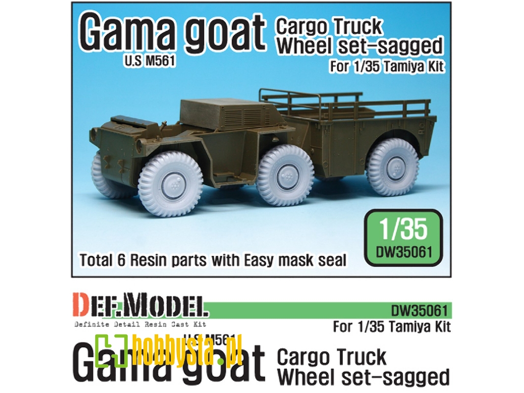 Us M561 'gama Goat' Sagged Wheel Set (For Tamiya 1/35) - image 1