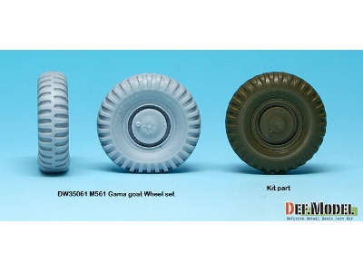 Us M561 'gama Goat' Sagged Wheel Set (For Tamiya 1/35) - image 3