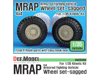 Us Mrap M-pro Sagged Wheel Set (For Kinetic 1/35) - image 1