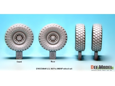 Us Mrap M-pro Sagged Wheel Set (For Kinetic 1/35) - image 2