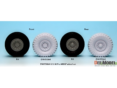 Us Mrap M-pro Sagged Wheel Set (For Kinetic 1/35) - image 3