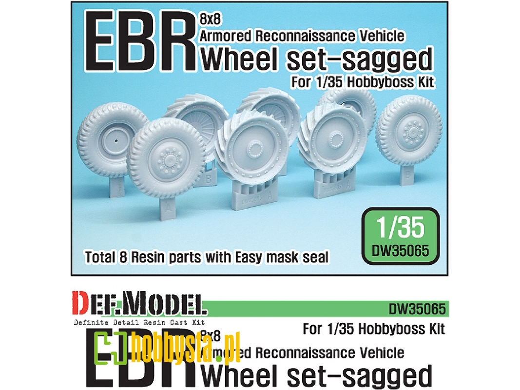 French Panhard Ebr Wheel Set (For Hobbyboss 1/35) - image 1