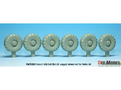 French Vab Sagged Wheel Set 1-mich. Xl (For Heller 1/35 6 Wheel Included) - image 2