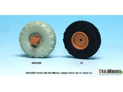 French Vab Sagged Wheel Set 1-mich. Xl (For Heller 1/35 6 Wheel Included) - image 10