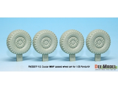 Us Cougar 4x4 Mrap Sagged Wheel Set (For Panda 1/35) - image 2