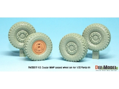 Us Cougar 4x4 Mrap Sagged Wheel Set (For Panda 1/35) - image 3