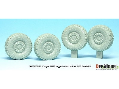 Us Cougar 4x4 Mrap Sagged Wheel Set (For Panda 1/35) - image 6