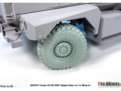 Us Cougar 6x6 Mrap Sagged Wheel Set - 2 Spare Wheel (For Meng 1/35) - image 5