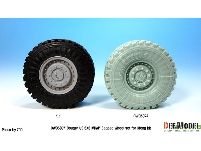 Us Cougar 6x6 Mrap Sagged Wheel Set - 2 Spare Wheel (For Meng 1/35) - image 10