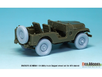 Us M38a1 4x4 Truck Sagged Wheel Set (For Afv Club 1/35) - image 7