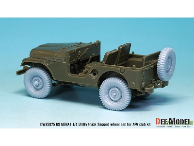 Us M38a1 4x4 Truck Sagged Wheel Set (For Afv Club 1/35) - image 11