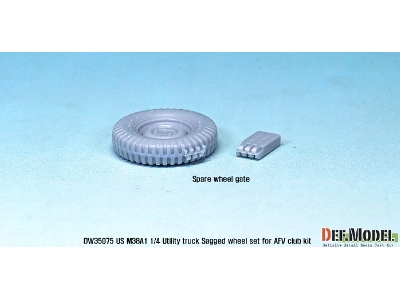 Us M38a1 4x4 Truck Sagged Wheel Set (For Afv Club 1/35) - image 12