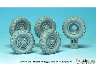 Russian Btr-40 Sagged Wheel Set (For Trumpeter 1/35) - image 5
