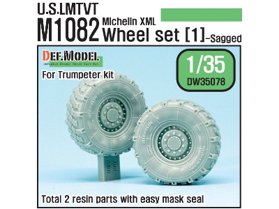 Us M1082 Lmtvt Mich. Sagged Wheel Set-1 (For Trumpeter 1/35) - image 1