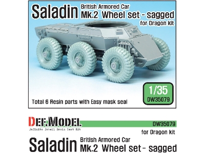 British Saladin Mk.Ii Sagged Wheel Set (For Dragon 1/35) - image 1