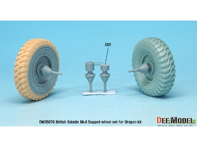British Saladin Mk.Ii Sagged Wheel Set (For Dragon 1/35) - image 9